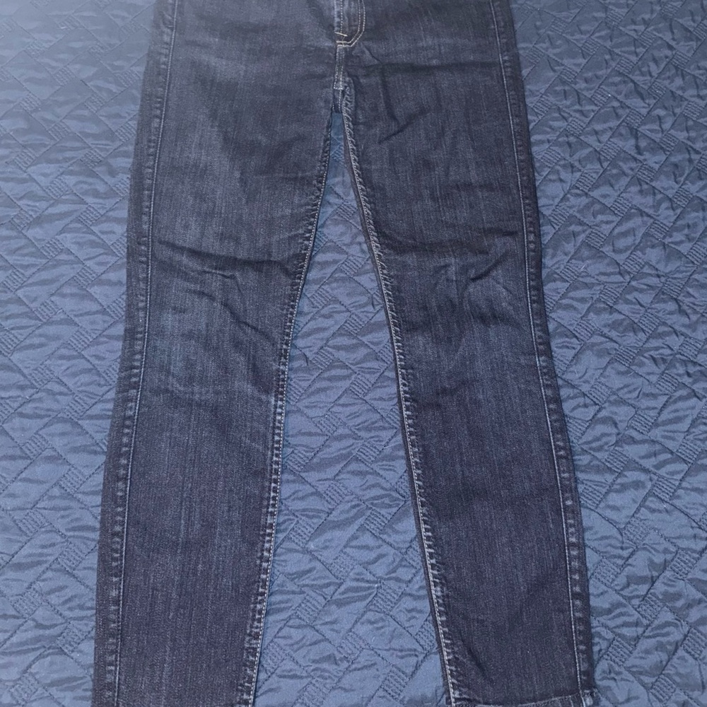 7 For All Mankind Dark Blue Ankle Jeans Kimmie Crop